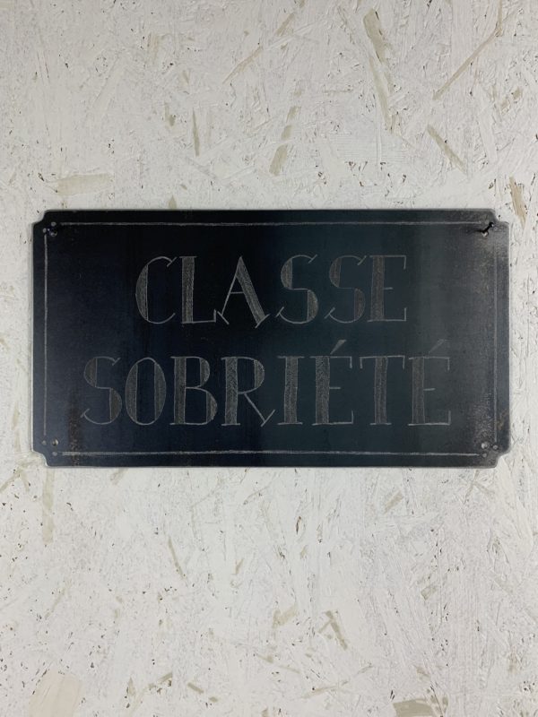 Classe Sobriété gravure