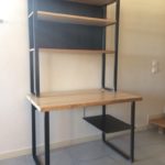 bureau metal bois modulable étagère 1 1